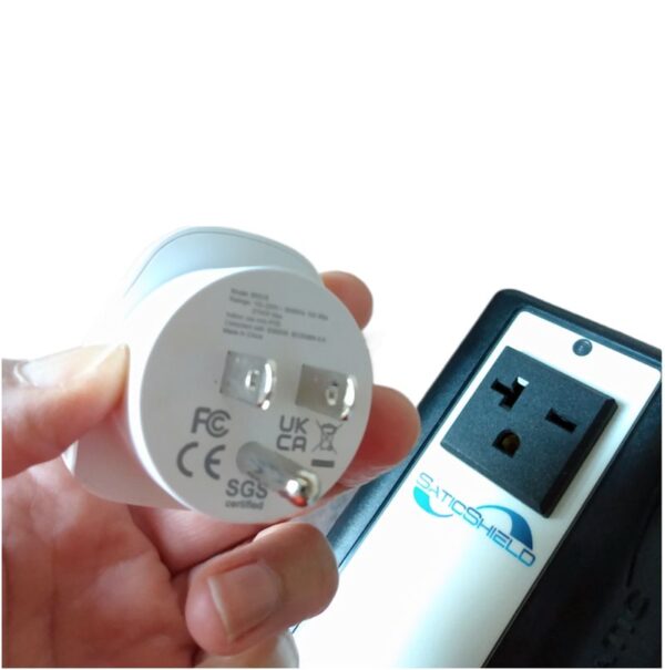 240 Volt Pure Power Plug-in with adapter by Satic, SaticShield