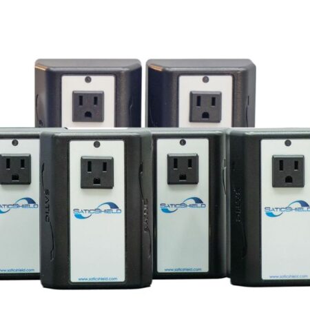 6-pack Satic Pure Power Plug-in Dirty Electricity Filters, front