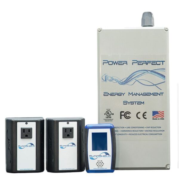 Package Deal: Satic Heavy Duty Power Perfect Whole-House Dirty Electricity Filter, 2 Pure Power Plug-in Filters, 1 Line EMI Meter