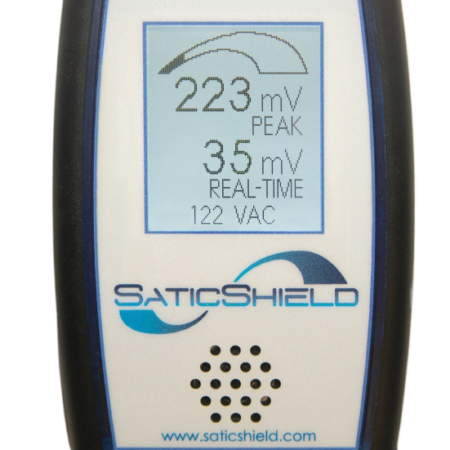 SaticShield Line EMI Monitor, front, dirty electricity meter