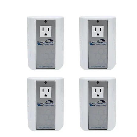SaticShield Pure Power Plug-in Dirty Electricity Filter for EMF, 4-pack