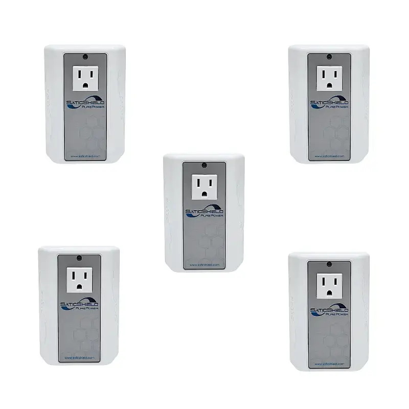 SaticShield Pure Power Plug-in Dirty Electricity Filter for EMF, 5-pack