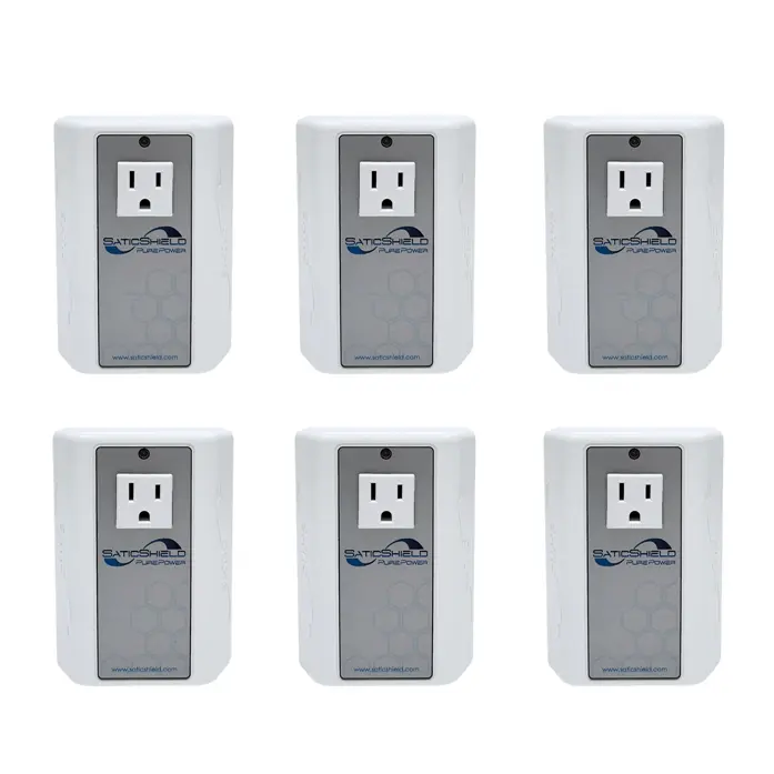 SaticShield Pure Power Plug-in Dirty Electricity Filter, EMF, 6-pack
